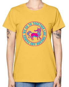 we go to together like unicorn and fairies 541# - unicorn -  Missy T-Shirt