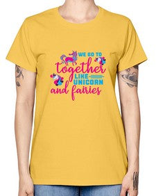 we go to together like unicorn and fairies 542# - unicorn -  Missy T-Shirt