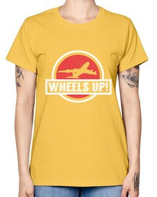 wheels up  50# - airplane -  Missy T-Shirt