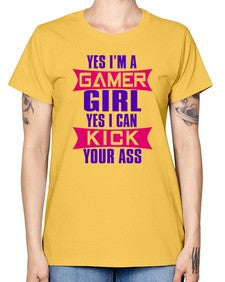 yes im a gamer girl yes i can kick your ass 169# - video games -  Missy T-Shirt