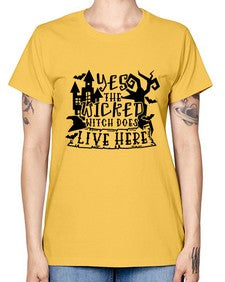 yes the wicked witch does live here 2# - witch -  Missy T-Shirt