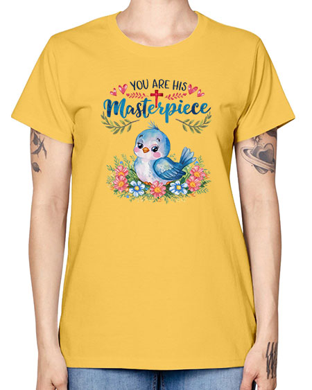 you are his masterpiece 85# - birds -  Missy T-Shirt