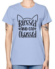 Blessed And Cat Obsessed Style 79# - cats -  Missy T-Shirt