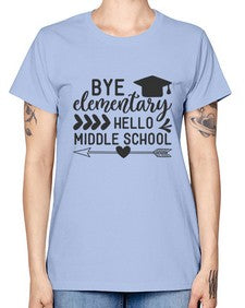 Bye elementary hello middle school 31# - eighth grade -  Missy T-Shirt