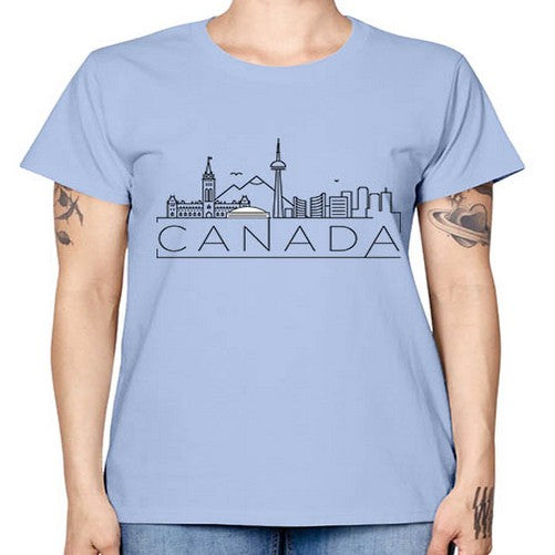 Canada Minimal Skyline 541# - cities -  Missy T-Shirt