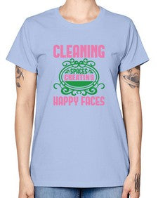 Cleaning spaces creating happy faces Style 93# - cleaner -  Missy T-Shirt