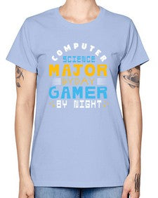 Computer science major by day gamer by night 6# - computer -  Missy T-Shirt