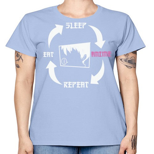 Eat Sleep Anime Repeat Anime Anime 226# - anime -  Missy T-Shirt