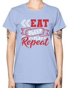 Eat Sleep Play repeat 8# - video games -  Missy T-Shirt