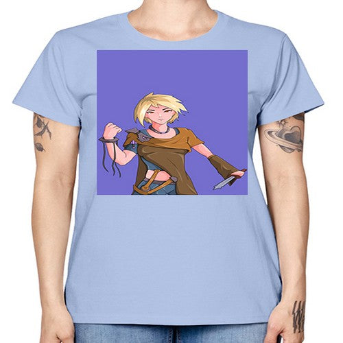Girl hold knife 12# - anime -  Missy T-Shirt