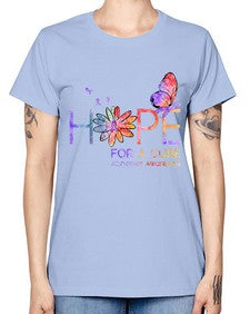 Hope For A Cure Alzheimer Awareness Flower 162# - alzheimers -  Missy T-Shirt