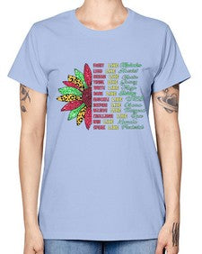 Juneteenth Sunflower Design 17# - black juneteenth -  Missy T-Shirt