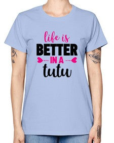 Life is better in a tutu 153# - ballet -  Missy T-Shirt