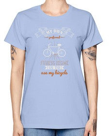 My own preferred fitness regime is to use my bicycle 2# - bicycle -  Missy T-Shirt