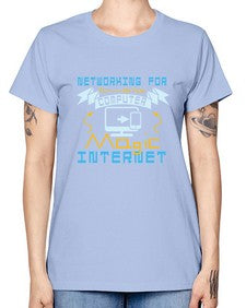 Networking for dummies your computer magic internet 22# - computer -  Missy T-Shirt