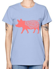 PigMandala 985# - mandala -  Missy T-Shirt