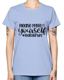Please Mute Yourself Teacher Life Style 1318# - teacher -  Missy T-Shirt