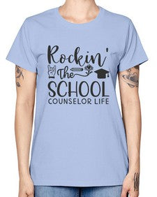 Rockin The School Counselor Life 774# - librarian -  Missy T-Shirt