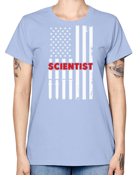 ScientistUSAFlagScientistSkinite Scientist Skinite 38# - general science -  Missy T-Shirt