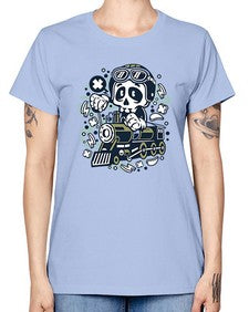 Skull Train 1067# - skull and bones -  Missy T-Shirt