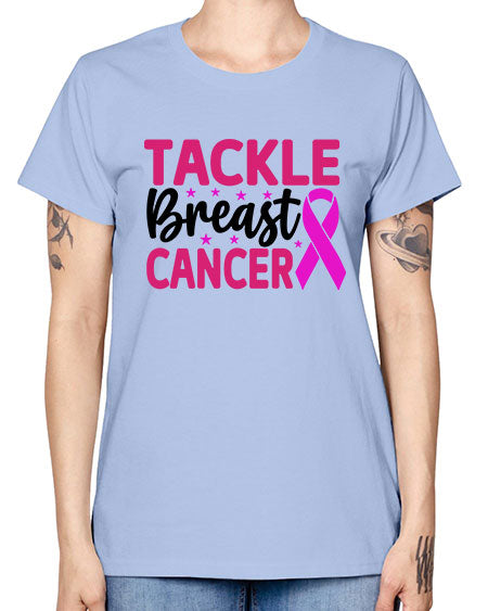 Tackle Breast Cancer 5# - breast cancer -  Missy T-Shirt