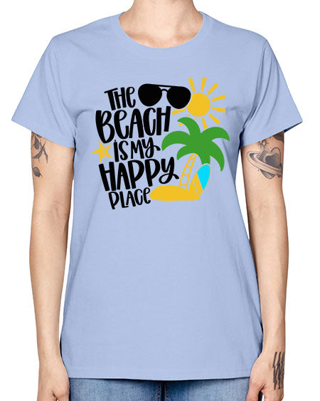 The Beach Is My Happy Place Style 12# - summer -  Missy T-Shirt