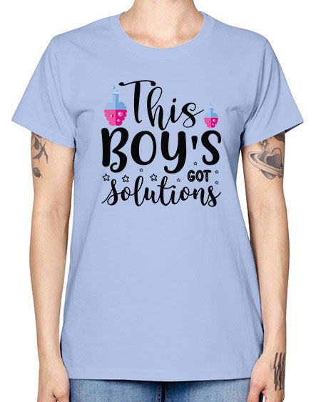 This Boy s Got Solutions 20# - general science -  Missy T-Shirt
