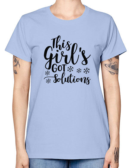 This Girl s Got Solutions 17# - general science -  Missy T-Shirt