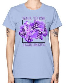 Walk o End AlzheimerS Purple Ribbon 220# - alzheimers -  Missy T-Shirt