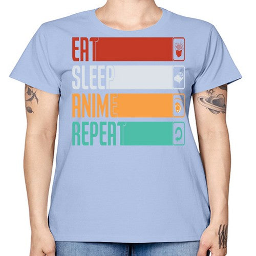 eat sleep anime repeat225# - anime -  Missy T-Shirt