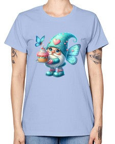 gnome with butterfly 20# - gnome -  Missy T-Shirt