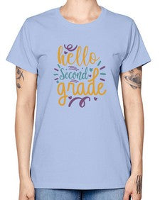 hello second grade 321# - second grade -  Missy T-Shirt