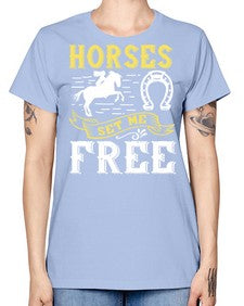 horses set me free Style 39# - horse -  Missy T-Shirt