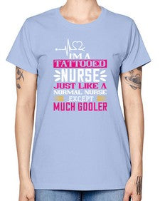 i am tattooed nurse just like a 861# - nurse -  Missy T-Shirt