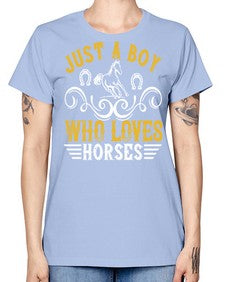 just a boy who loves horses Style 32# - horse -  Missy T-Shirt