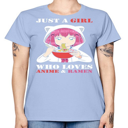 just a girl who loves anime and ramen258# - anime -  Missy T-Shirt