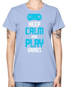 keep calm and play games 133# - video games -  Missy T-Shirt