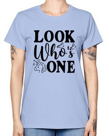 look whos one 262# - unicorn -  Missy T-Shirt