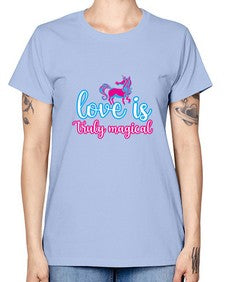 love is truly magical 271# - unicorn -  Missy T-Shirt