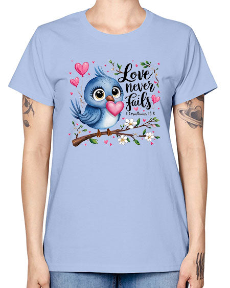 love never fails 63# - birds -  Missy T-Shirt