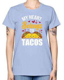 my heart belongs to tacos 1423# - tacos -  Missy T-Shirt