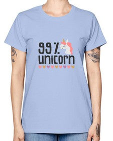 ninety nine percents unicorn 6879# - unicorn -  Missy T-Shirt