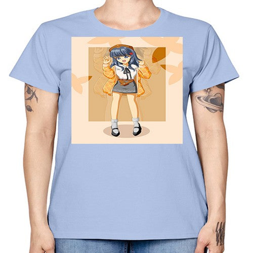 of beautiful girl with jacket 132# - anime -  Missy T-Shirt
