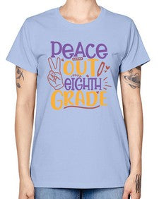 peace out eighth grade 616# - eighth grade -  Missy T-Shirt