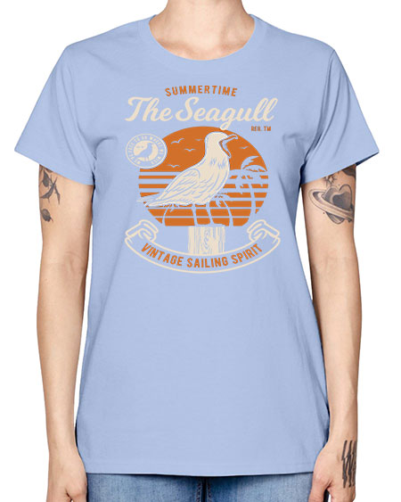 seagul bird 69# - birds -  Missy T-Shirt