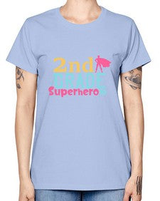 second Grade Superhero color 833# - second grade -  Missy T-Shirt