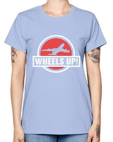 wheels up  50# - airplane -  Missy T-Shirt