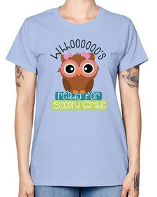 whooos ready for second grade girl 1008# - second grade -  Missy T-Shirt