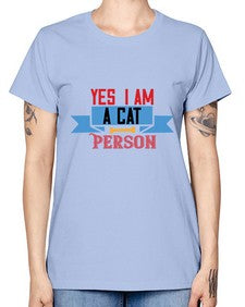 yes i am acat person Style 123# - cats -  Missy T-Shirt