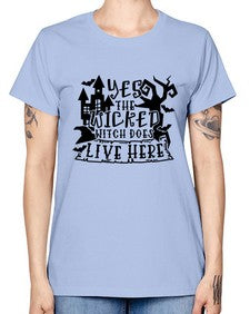 yes the wicked witch does live here 2# - witch -  Missy T-Shirt